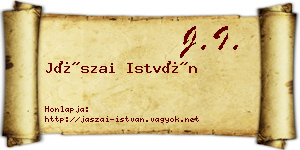 Jászai István névjegykártya