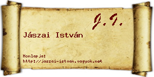 Jászai István névjegykártya